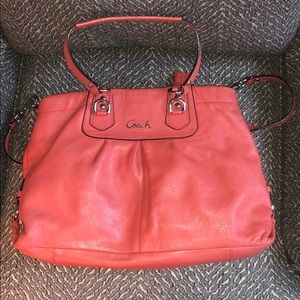 Coach coral handbag